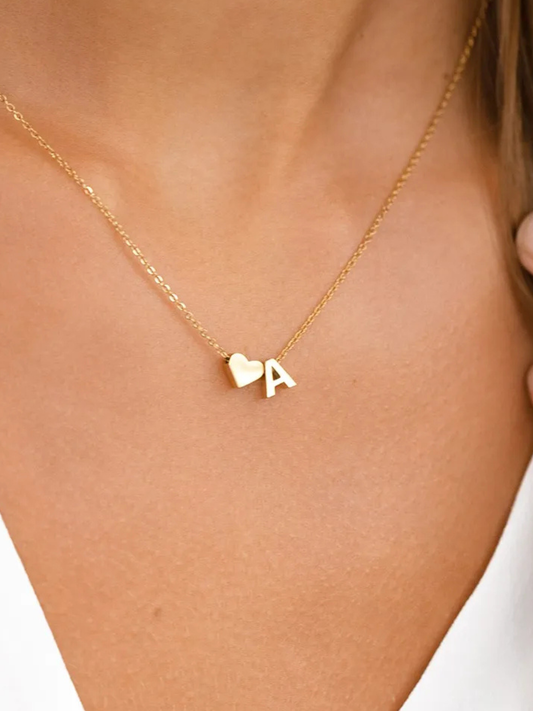 Collier Cœur avec Initiale