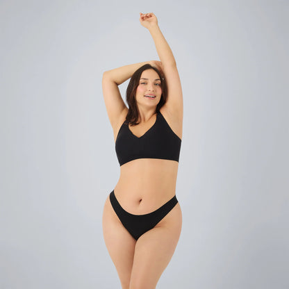 Noir | Invisible sous les vêtements| Aucune couture gênante ni marque visible. Totalement invisible, même sous un legging ou des vêtements moulants.