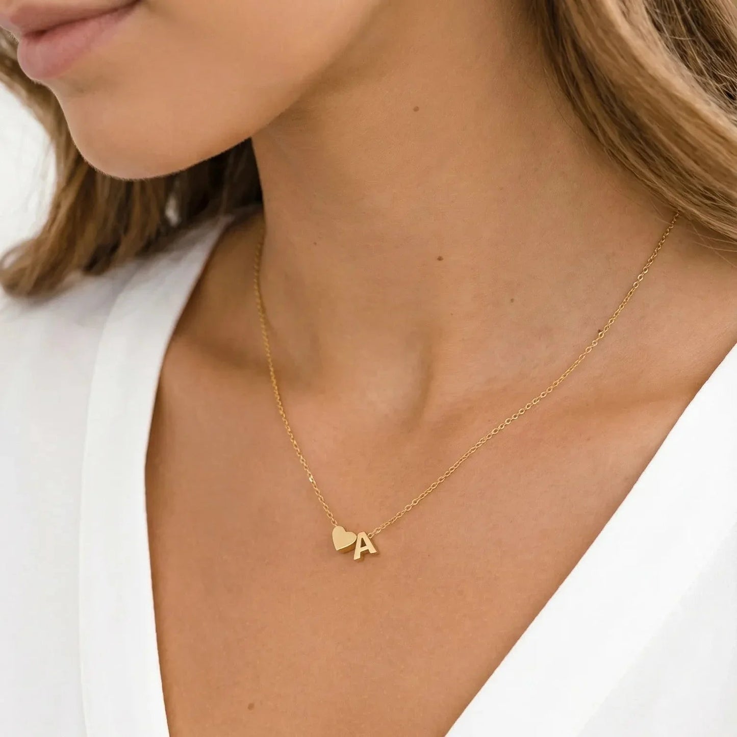 Collier Cœur avec Initiale