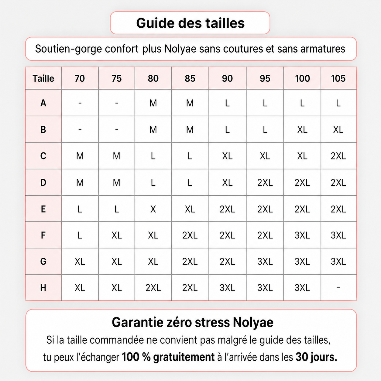 Soutien-gorge confort plus sans coutures et sans armatures