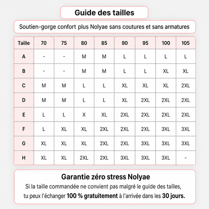 Soutien-gorge confort plus sans coutures et sans armatures