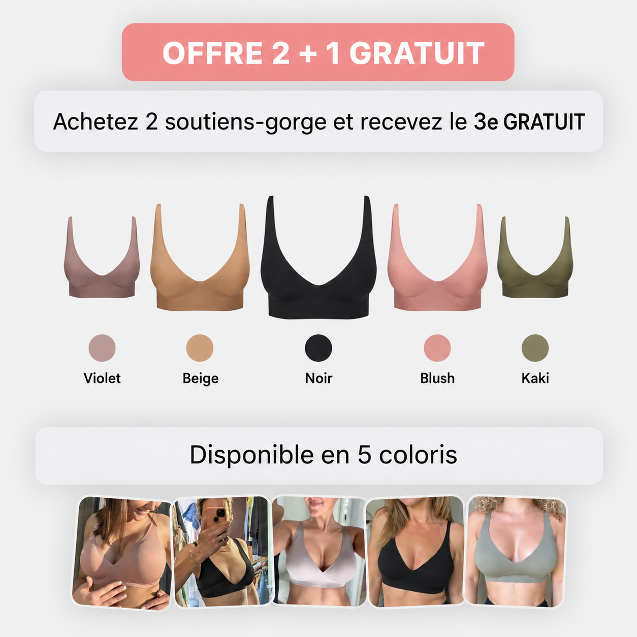 Soutien-gorge confort Nolyae sans coutures et sans armatures