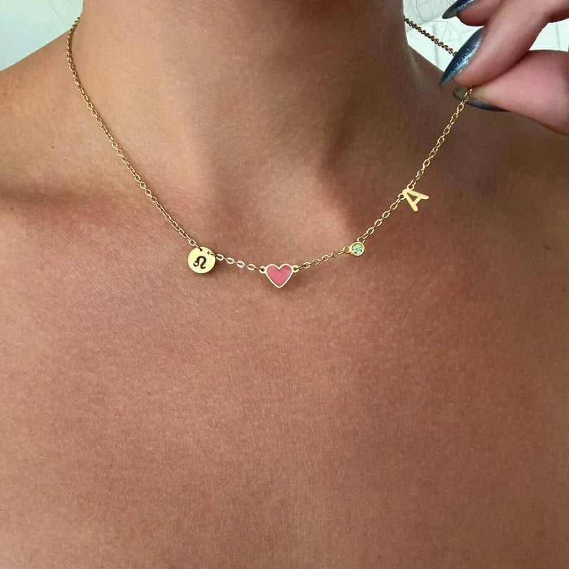 Collier Initiale Cœur