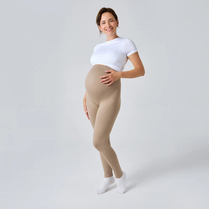 beige | Soulage le ventre et le dos | Le maillage spécial soutient doucement ton ventre de future maman et soulage ainsi le bas de ton dos.
