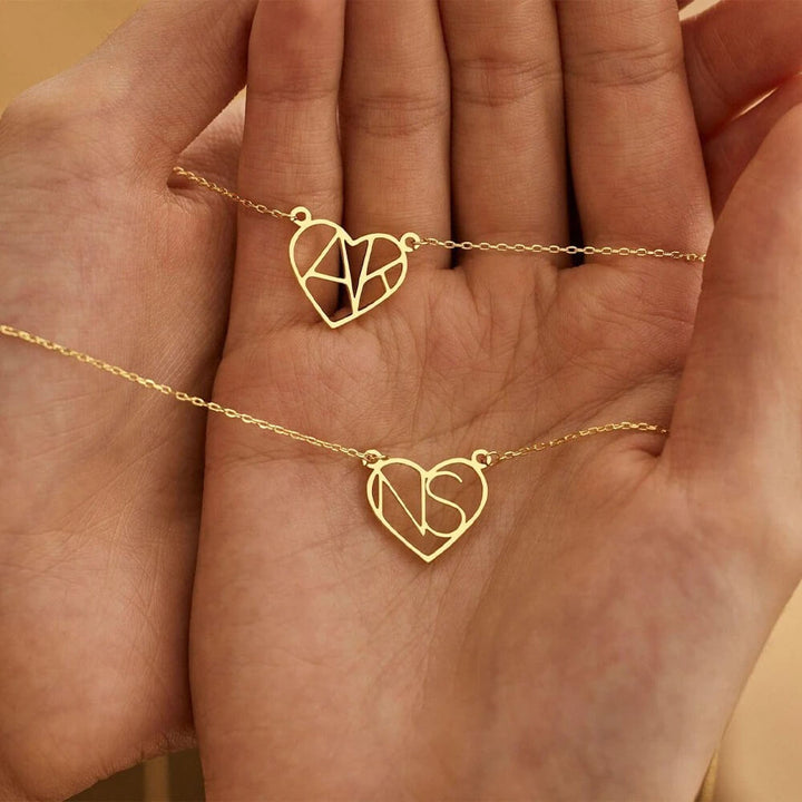 Collier Cœur et Initiales