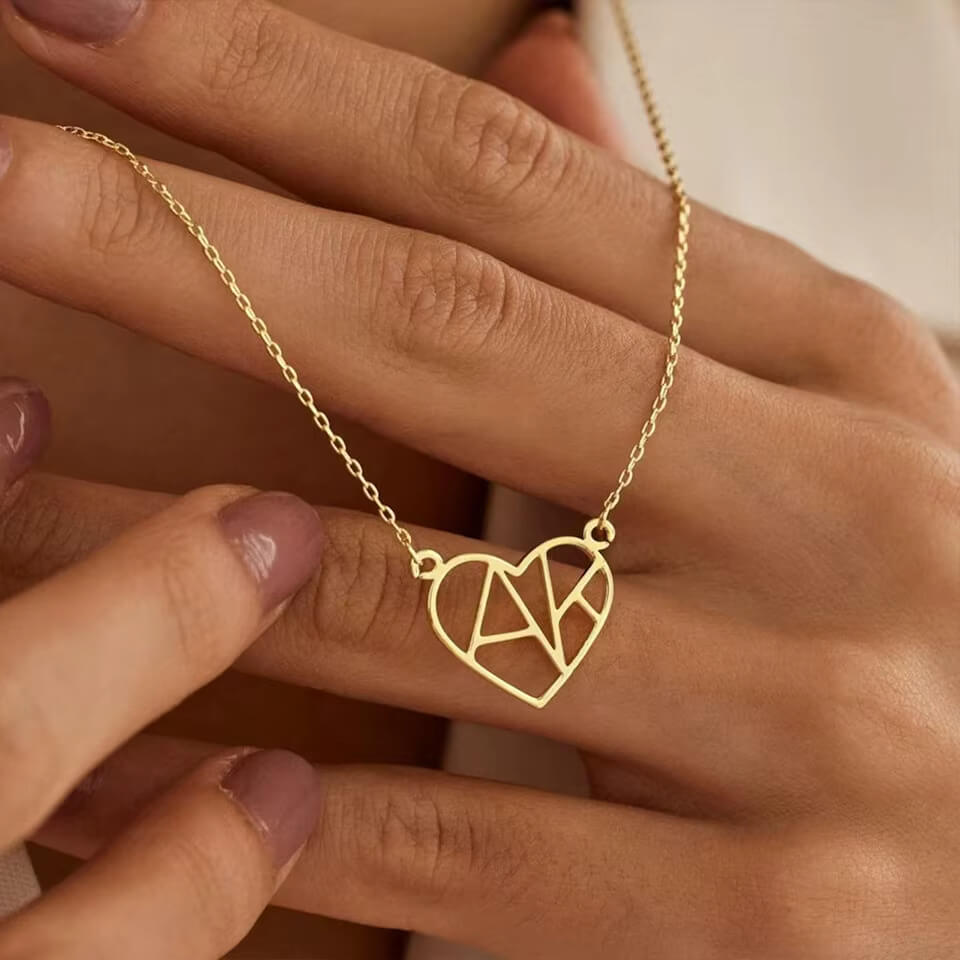 Collier Cœur et Initiales