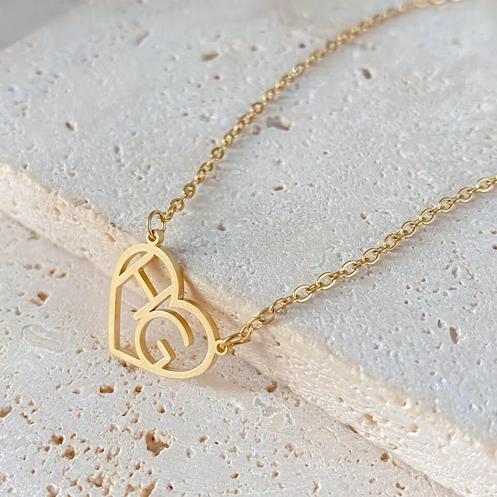 Collier Cœur et Initiales