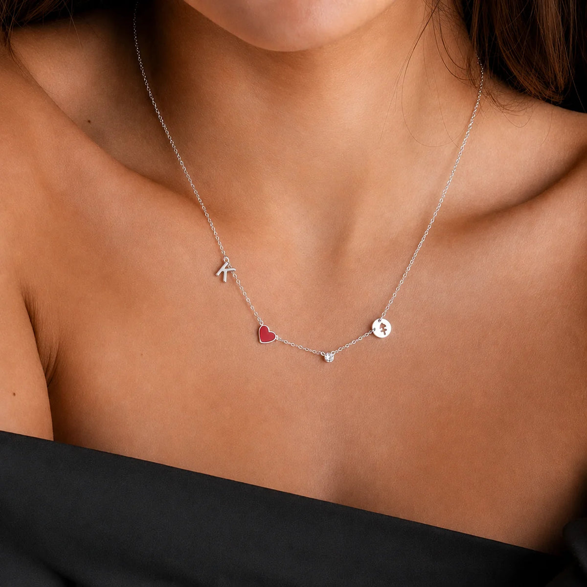 Collier Initiale Cœur