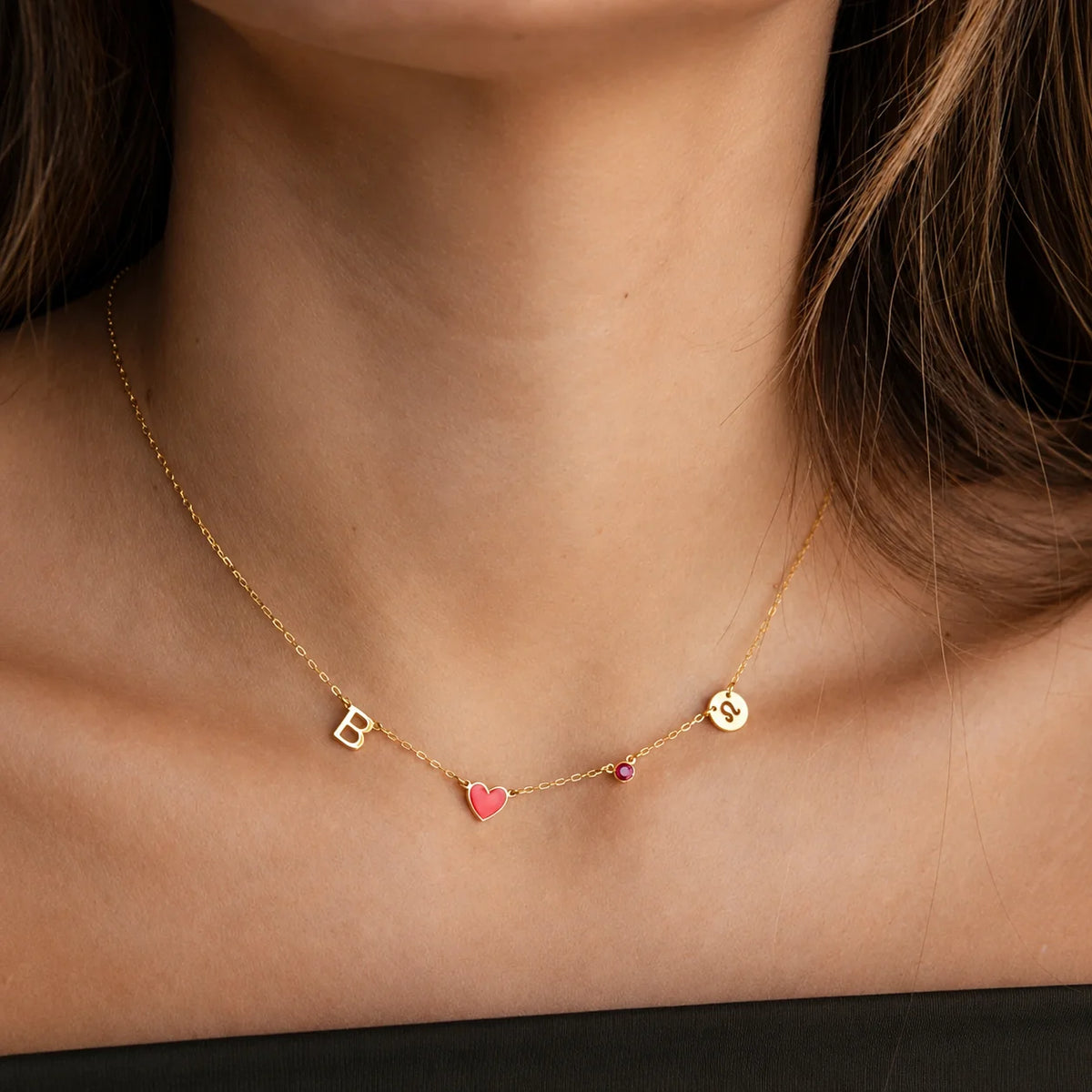 Collier Initiale Cœur