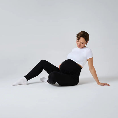 noir | La ceinture souple s'adapte à votre ventre  | Que vous soyez à la 10e ou la 35e semaine de grossese, elle reste confortable. Aucune pression, aucun glissement, juste un confort optimal du début à la fin.